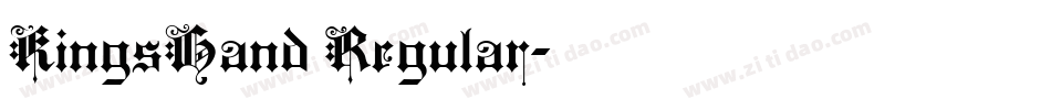 KingsHand Regular字体转换